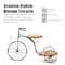 Glitzhome® 24" Black Metal Tricycle Planter Stand with Solid Wood Tray